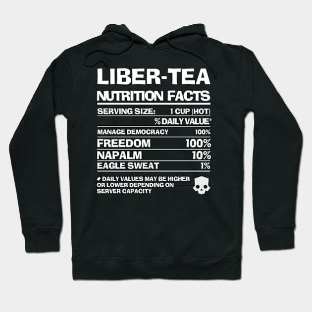 Helldivers Liber-tea Nutrition Facts Hoodie by Whimsical_Wellness